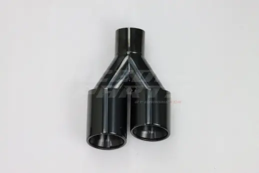 Black Chrome Dual Left Exhaust Tips 101mm