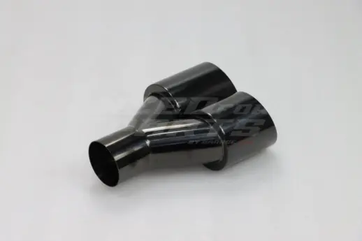 Black Chrome Dual Left Exhaust Tips 101mm