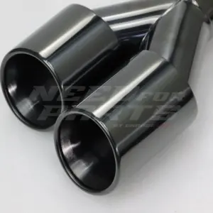 Black Chrome Dual Right Exhaust Tips 101mm