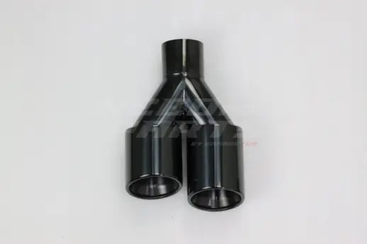 Black Chrome Dual Right Exhaust Tips 101mm