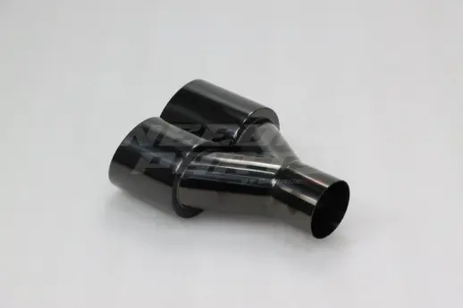 Black Chrome Dual Right Exhaust Tips 101mm