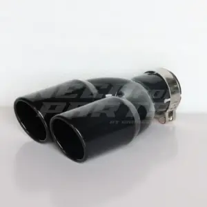 Black Dual Exhaust Tips 89mm