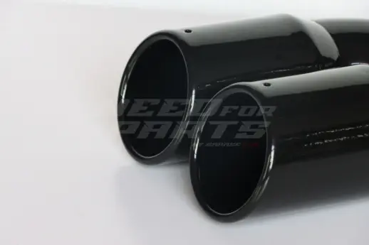 Black Dual Exhaust Tips 76mm