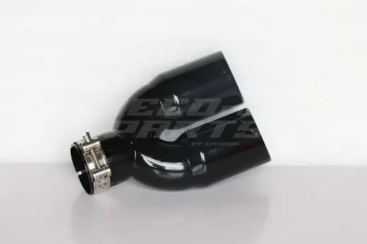 Black Dual Exhaust Tips 76mm