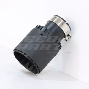 Black Gearwheel Matte Carbon Exhaust Tip 89mm