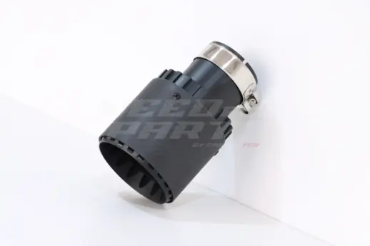 Black Gearwheel Matte Carbon Exhaust Tip 89mm
