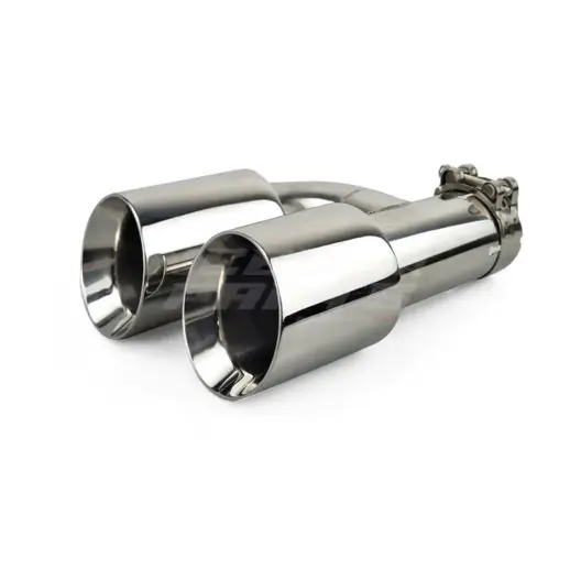Chrome Dual Left Exhaust Tips 101mm