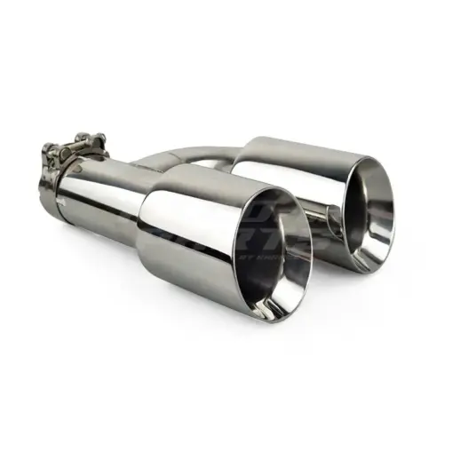 Chrome Dual Right Exhaust Tips 101mm