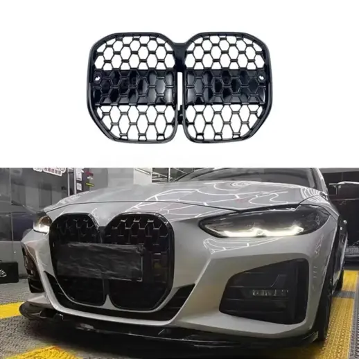Diamond Grille For BMW 4 Series G26 Standard & M Sport & M440i Only – M Performance Look, Gloss Black