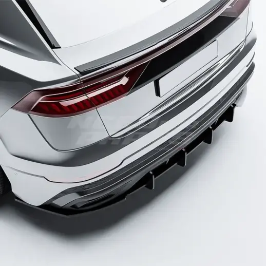 Diffuser Extension For Audi Q8 S Line/SQ8 4M (SUV) Pre-Facelift – Sport Look, Gloss Black