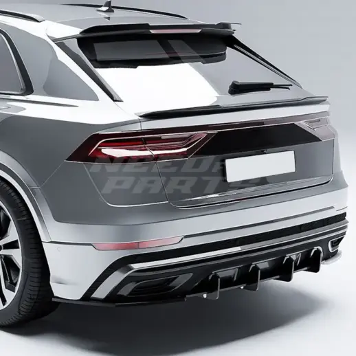 Diffuser Extension For Audi Q8 S Line/SQ8 4M (SUV) Pre-Facelift – Sport Look, Gloss Black
