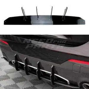 Diffuser Extension Voor BMW 4 Series G23/G22 M Sport & M440i & M440d – Racing Look, Hoogglans Zwart