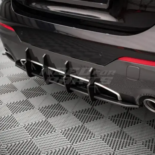 Diffuser Extension For BMW 4 Series G22/G23 M Sport & M440d & M440i Only – Racing Look, Gloss Black
