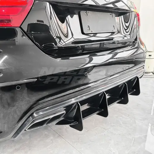 Diffuser Extension For Mercedes A Class W176 A45 AMG Only – Racing Look, Gloss Black
