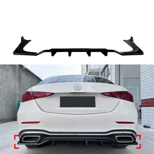 Diffuser Extension For Mercedes C Class W206 (2021-present) AMG Line Only – AMG Look, Gloss Black