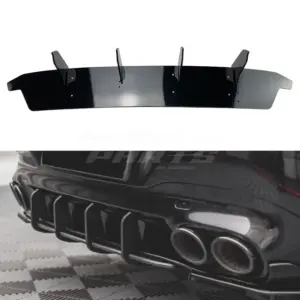 Diffuser Extension Voor Mercedes CLA X118/C118 CLA35 AMG & CLA45 AMG – Racing Look, Hoogglans Zwart