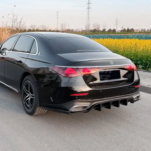 Diffuser Extension For Mercedes E Class W214 (2023-present) AMG Line Only – Racing Look, Gloss Black