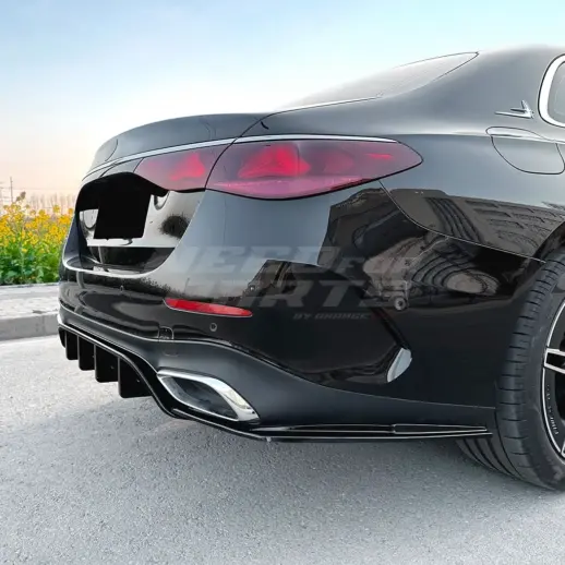 Diffuser Extension For Mercedes E Class W214 (2023-present) AMG Line Only – Racing Look, Gloss Black
