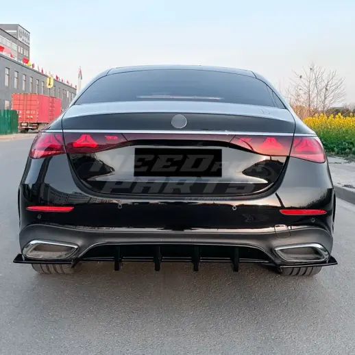 Diffuser Extension For Mercedes E Class W214 (2023-present) AMG Line Only – Racing Look, Gloss Black