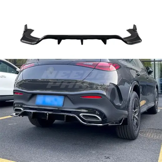 Diffuser Extension For Mercedes GLC Class C254 (2023-present) AMG Line Only – Racing Look, Gloss Black