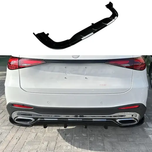 Diffuser Extension For Mercedes GLC Class X254 (2022-present) AMG Line Only – Racing Look, Gloss Black