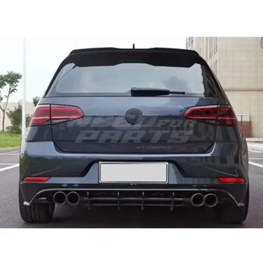 Diffuser Extension For Volkswagen Golf 7.5 (Hatchback) (2017-2021) Facelift R Only – Sport Look, Gloss Black