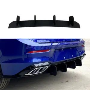 Diffuser Extension Voor Volkswagen Golf 8 (Hatchback) Standard – Sport Look, Hoogglans Zwart