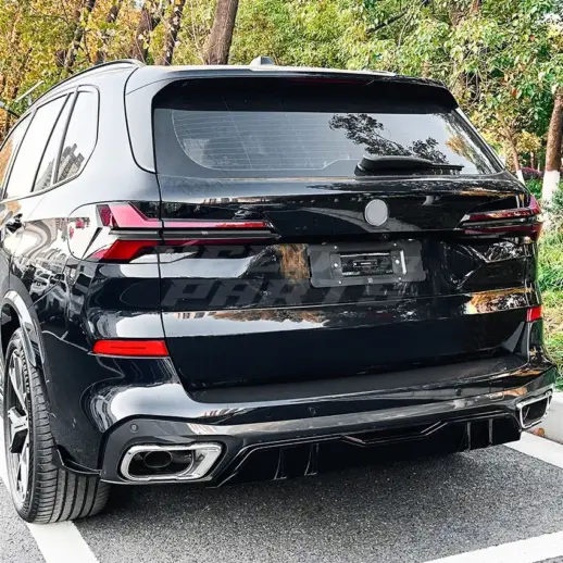 Diffuser Extension With Rear Side Splitters For BMW X5 G05 M Sport & M50d & M50i & M60i Only – M Sport Look, Gloss Black