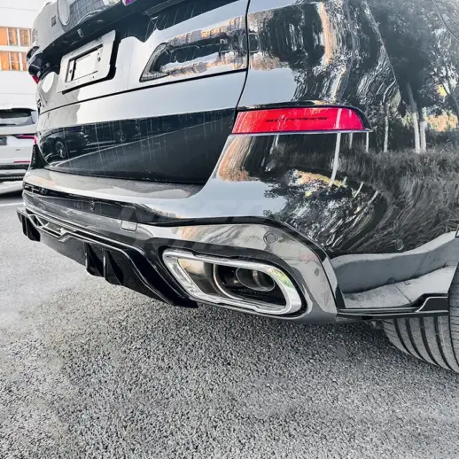 Diffuser Extension With Rear Side Splitters For BMW X5 G05 M Sport & M50d & M50i & M60i Only – M Sport Look, Gloss Black