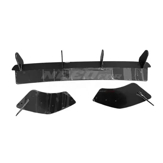 Diffuser Extension With Rear Side Splitters For Volkswagen Golf 7 (Hatchback) (2013-2017) GTI Only – Racing Look, Gloss Black