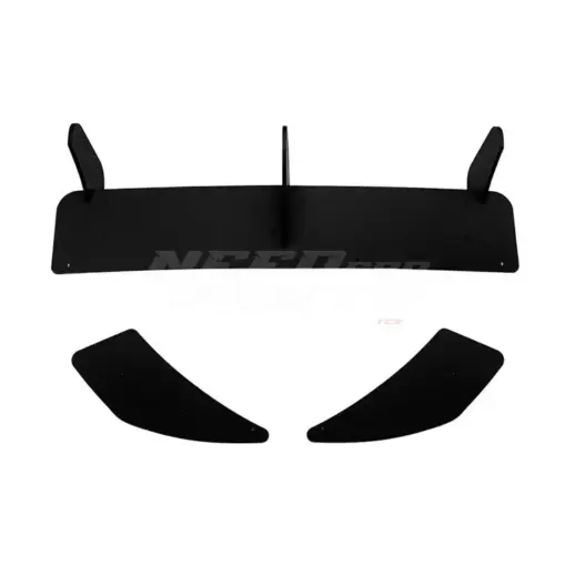 Diffuser Extension With Rear Side Splitters For Volkswagen Golf 7 (Hatchback) (2013-2017) R Only – Sport Look, Gloss Black