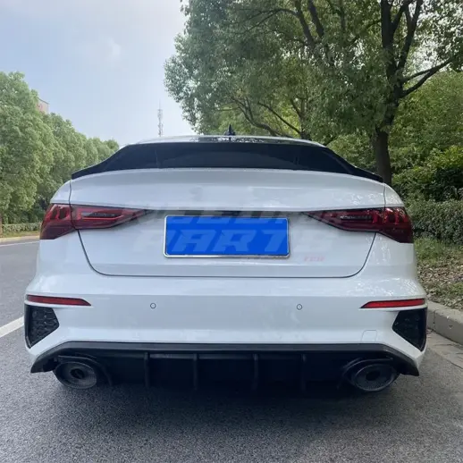 Diffuser For Audi A3 S Line/S3 8Y (Sedan) (2020-2024) Pre-Facelift – OO-OO – RS3 Look, Gloss Black