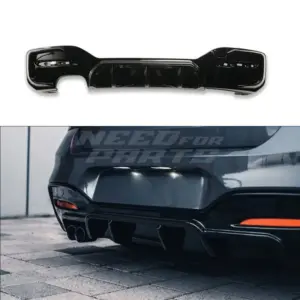 Diffuser Voor BMW 1 Series F20/F21 LCI M Sport & M140i & M135i – OO- – M Performance Look, Hoogglans Zwart