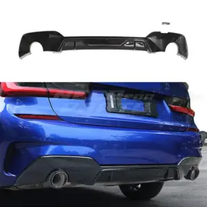 Diffuser Voor BMW 3 Series G20/G21 Pre-LCI M Sport & M340i & M340d – O-O – M Performance Look, Hoogglans Zwart