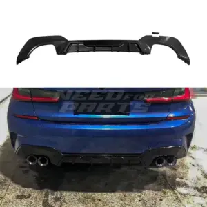 Diffuser Voor BMW 3 Series G20/G21 Pre-LCI M Sport & M340i & M340d – OO-OO – M Performance Look, Hoogglans Zwart