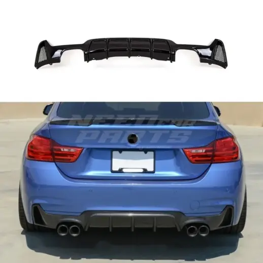 Diffuser For BMW 4 Series F32/F33/F36 M Sport Only – OO-OO – M Performance Look, Gloss Black