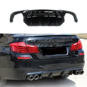 Diffuser Voor BMW 5 Series F10/F11 M Sport & M550d – OO-OO – M Performance Look, Hoogglans Zwart