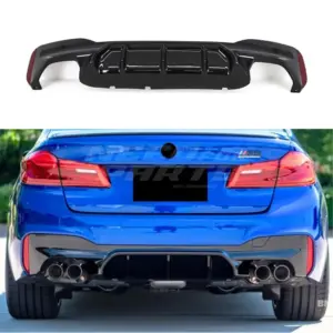 Diffuser Voor BMW 5 Series G30/G31 M Sport & M550i & M550d – OO-OO – M Performance Look, Hoogglans Zwart