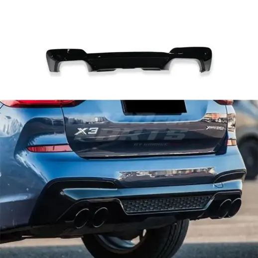 Diffuser For BMW X3 G01 (2017-2021) Pre-LCI M Sport & M40d & M40i Only – OO-OO – M Performance Look, Gloss Black