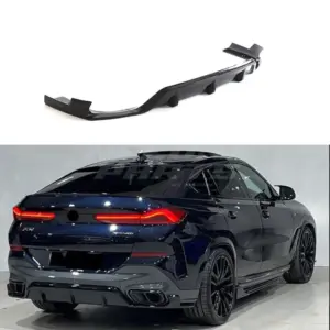 Diffuser Voor BMW X6 G06 Pre-LCI M Sport & M50i & M50d – OO-OO – M Performance Look, Hoogglans Zwart