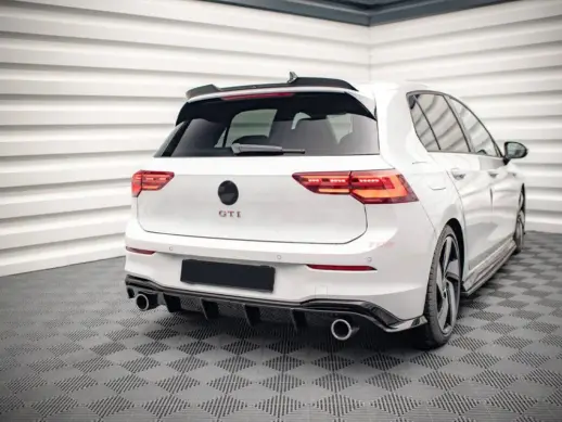 Diffuser For Volkswagen Golf 8 (Hatchback) (2020-2024) R Line & GTD & GTE & GTI Only – O-O – Sport Look, Gloss Black