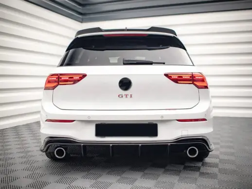 Diffuser For Volkswagen Golf 8 (Hatchback) (2020-2024) R Line & GTD & GTE & GTI Only – O-O – Sport Look, Gloss Black