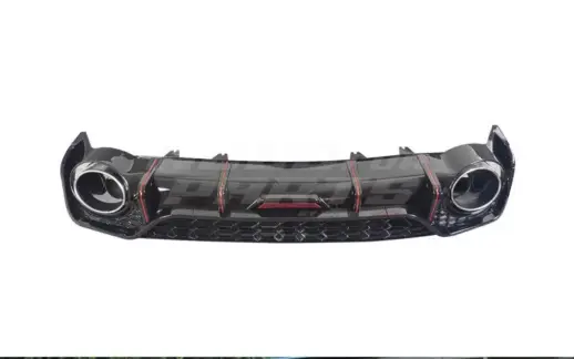 Diffuser With Black Exhaust Tips For Audi A4 S Line/S4 B9 (Avant & Sedan) (2019-present) – RS4 Racing Look, Gloss Black