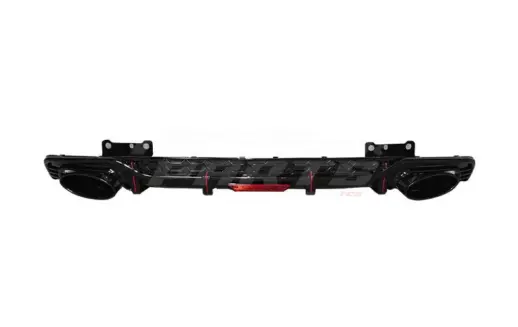 Diffuser With Black Exhaust Tips For Audi A5 S Line/S5 F5 (Cabriolet & Coupé & Sportback) Pre-Facelift – RS5 Racing Look, Gloss Black