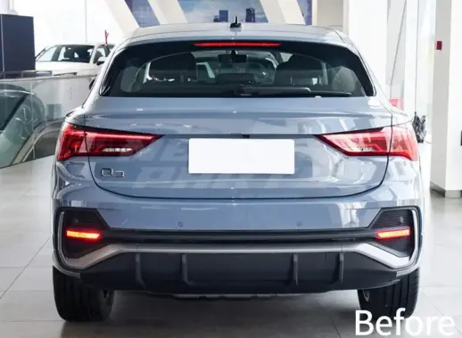 Diffuser With Black Exhaust Tips For Audi Q3 S Line F3 (Sportback) (2019-present) – RSQ3 Look, Gloss Black