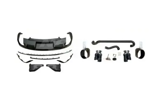 Diffuser With Black Exhaust Tips For Audi Q3 S Line F3 (Sportback) (2019-present) – RSQ3 Look, Gloss Black