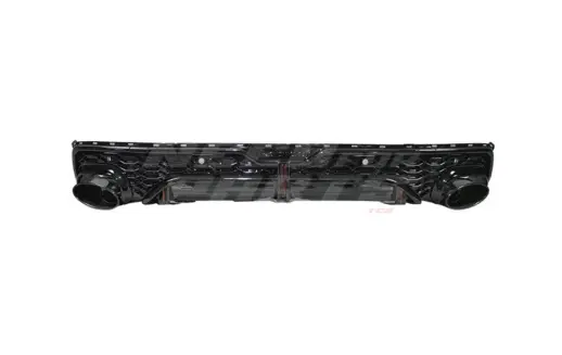Diffuser With Black Exhaust Tips For Audi Q7 S Line/SQ7 4M (SUV) (2019-2024) Facelift – RSQ7 Racing Look, Gloss Black