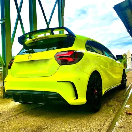 Diffuser With Black Exhaust Tips For Mercedes A Class W176 AMG Line & A45 AMG Only – A45 AMG Look, Gloss Black