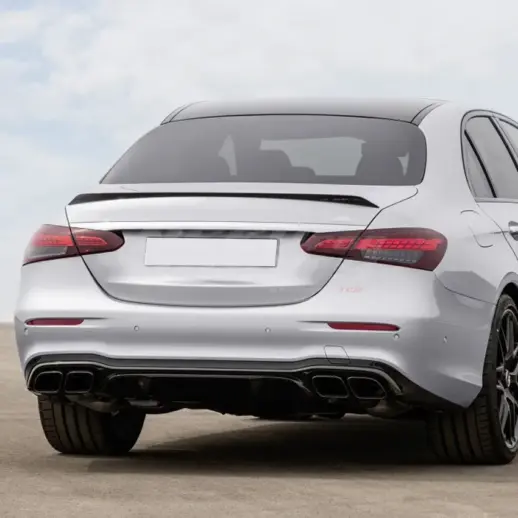 Diffuser With Black Exhaust Tips For Mercedes E Class W213 (2020-2023) Facelift AMG Line & E53 AMG & E63 AMG Only – OO-OO – E63S AMG Look, Gloss Black