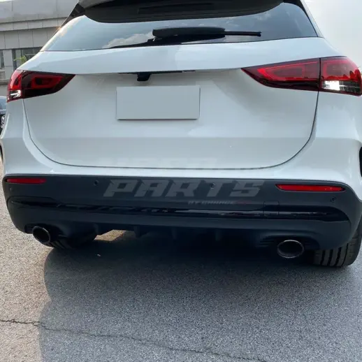 Diffuser With Black Exhaust Tips For Mercedes GLA Class H247 AMG Line & GLA35 AMG Only – O-O – GLA35 AMG Look, Gloss Black